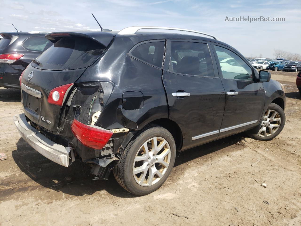 2012 Nissan Rogue S Черный vin: JN8AS5MV9CW364764