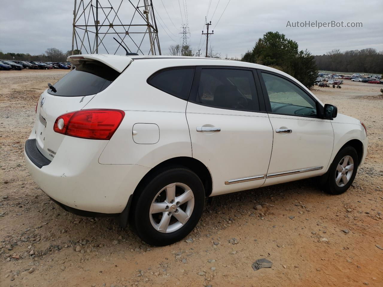 2012 Nissan Rogue S White vin: JN8AS5MV9CW406124