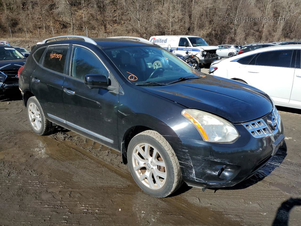 2012 Nissan Rogue S Black vin: JN8AS5MV9CW407189