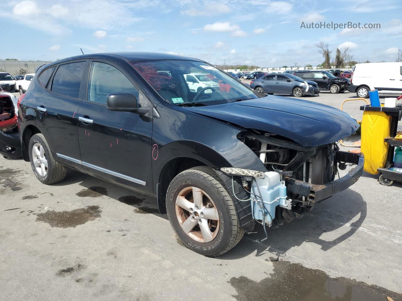 2012 Nissan Rogue S Black vin: JN8AS5MV9CW411551