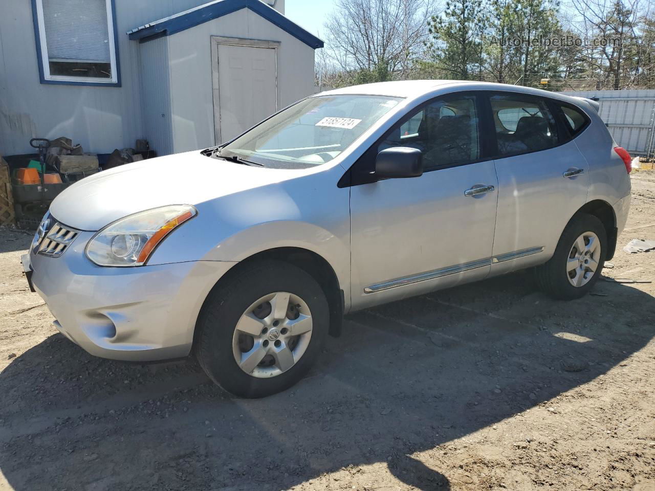 2012 Nissan Rogue S Silver vin: JN8AS5MV9CW705158