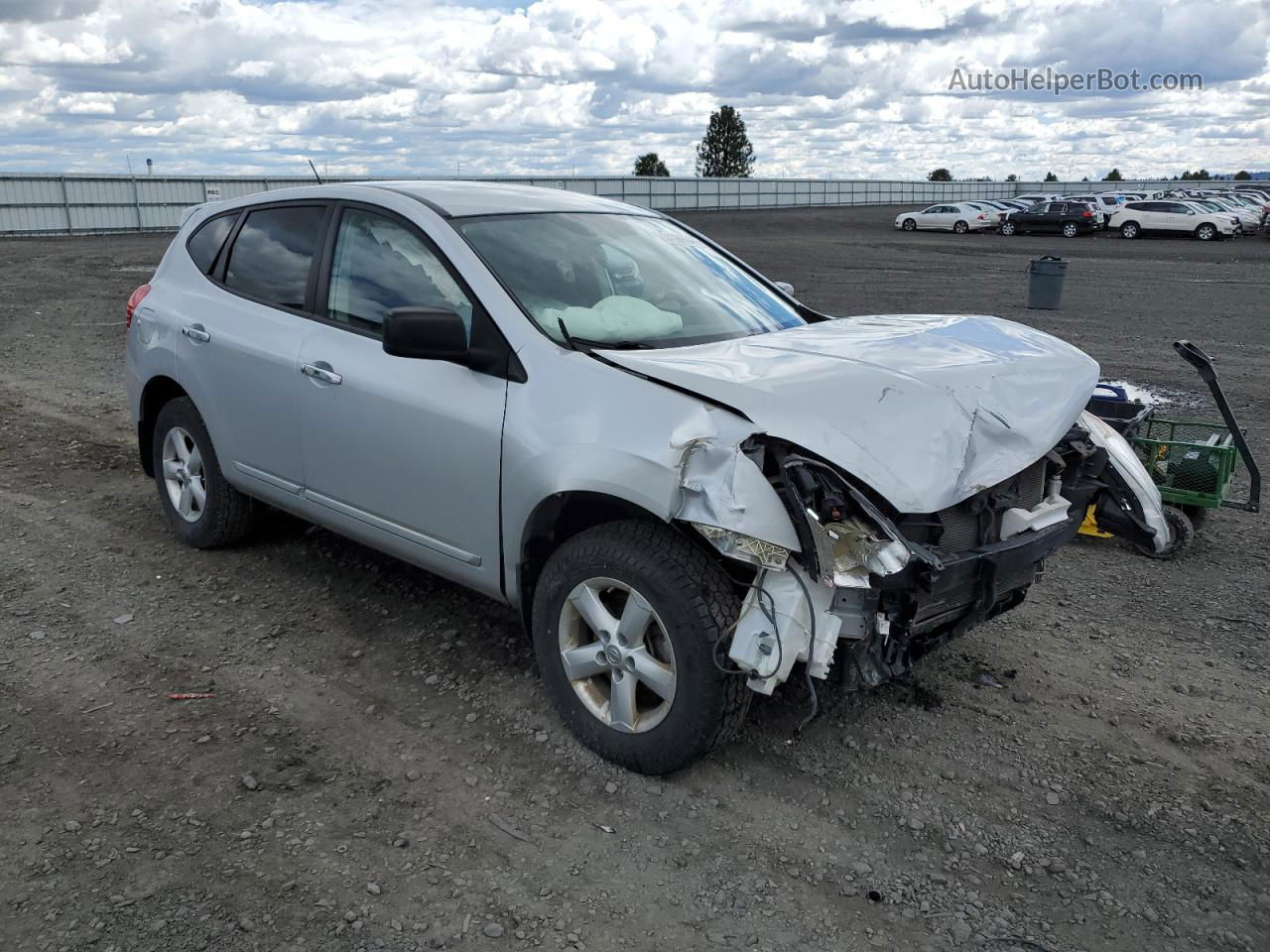 2012 Nissan Rogue S Silver vin: JN8AS5MV9CW709503