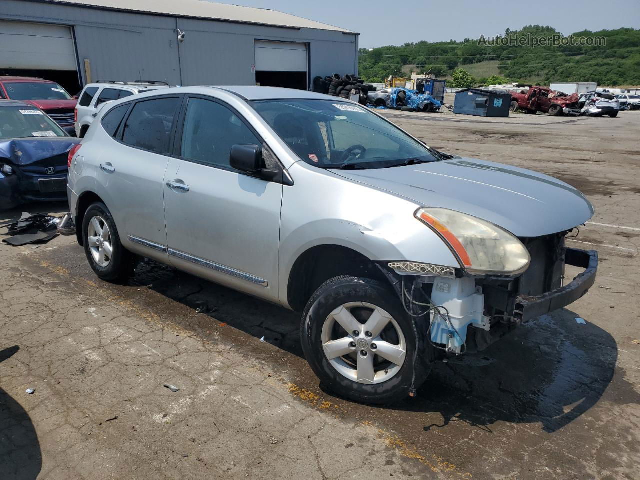 2012 Nissan Rogue S Silver vin: JN8AS5MV9CW710134