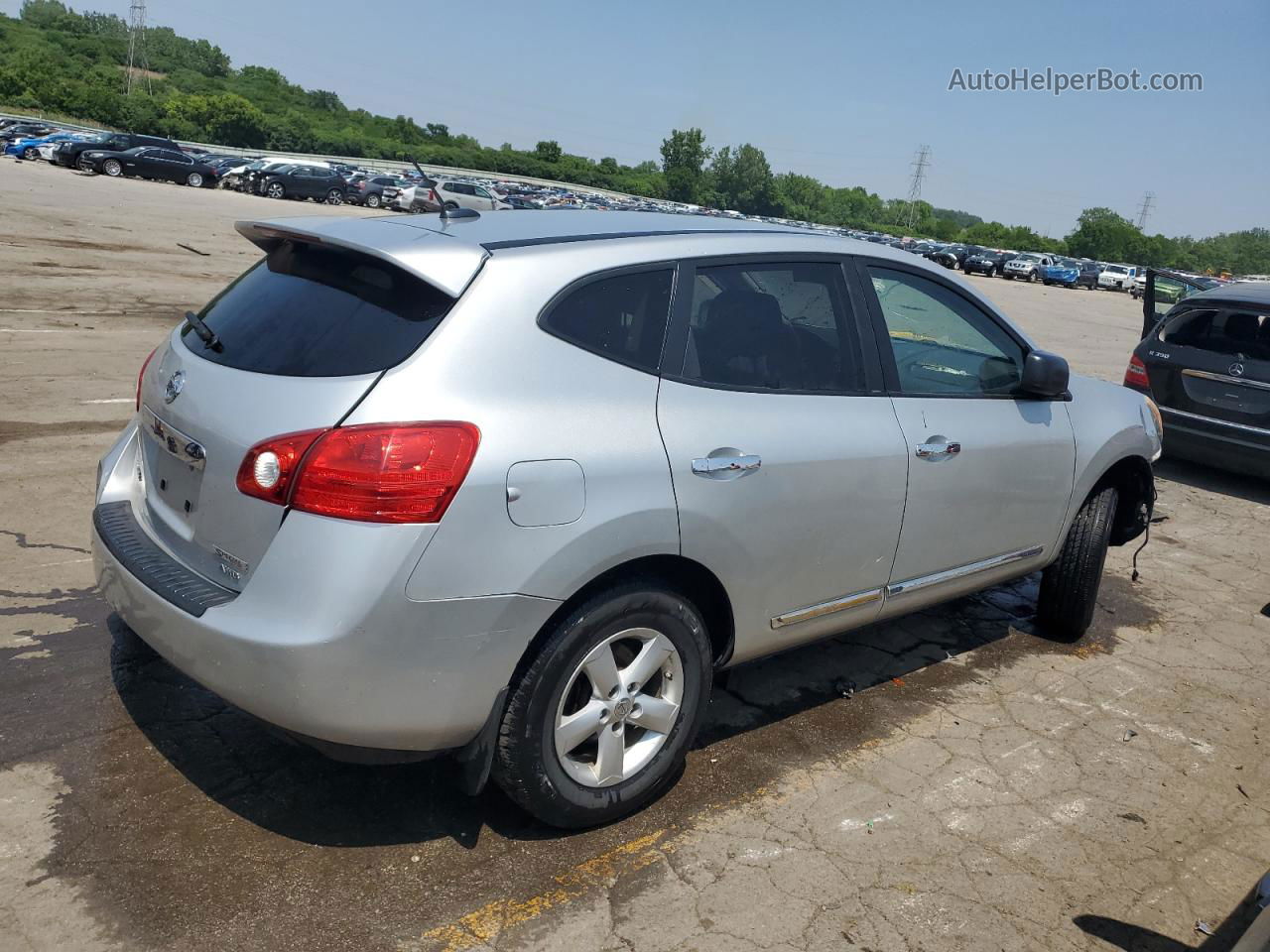 2012 Nissan Rogue S Silver vin: JN8AS5MV9CW710134