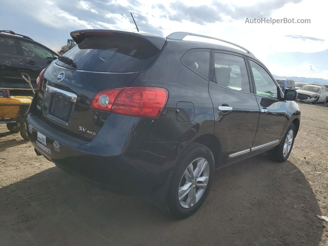 2012 Nissan Rogue S Black vin: JN8AS5MV9CW716046