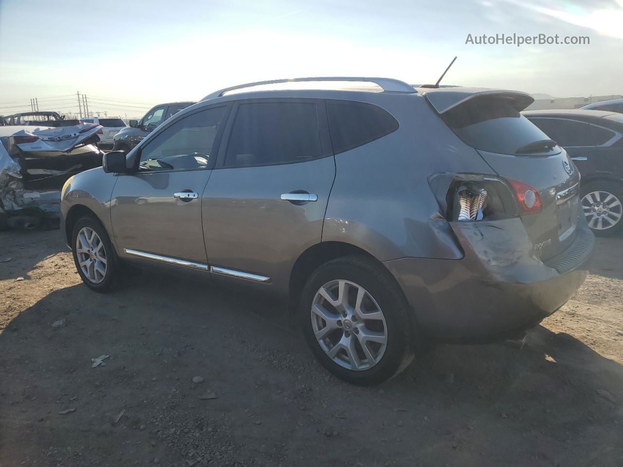 2012 Nissan Rogue S Серый vin: JN8AS5MVXCW353417