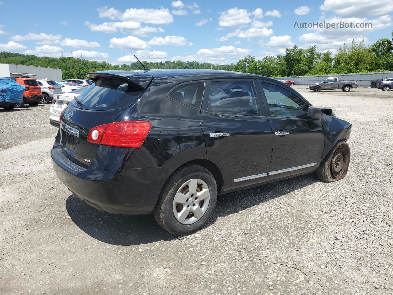 2012 Nissan Rogue S Черный vin: JN8AS5MVXCW354437