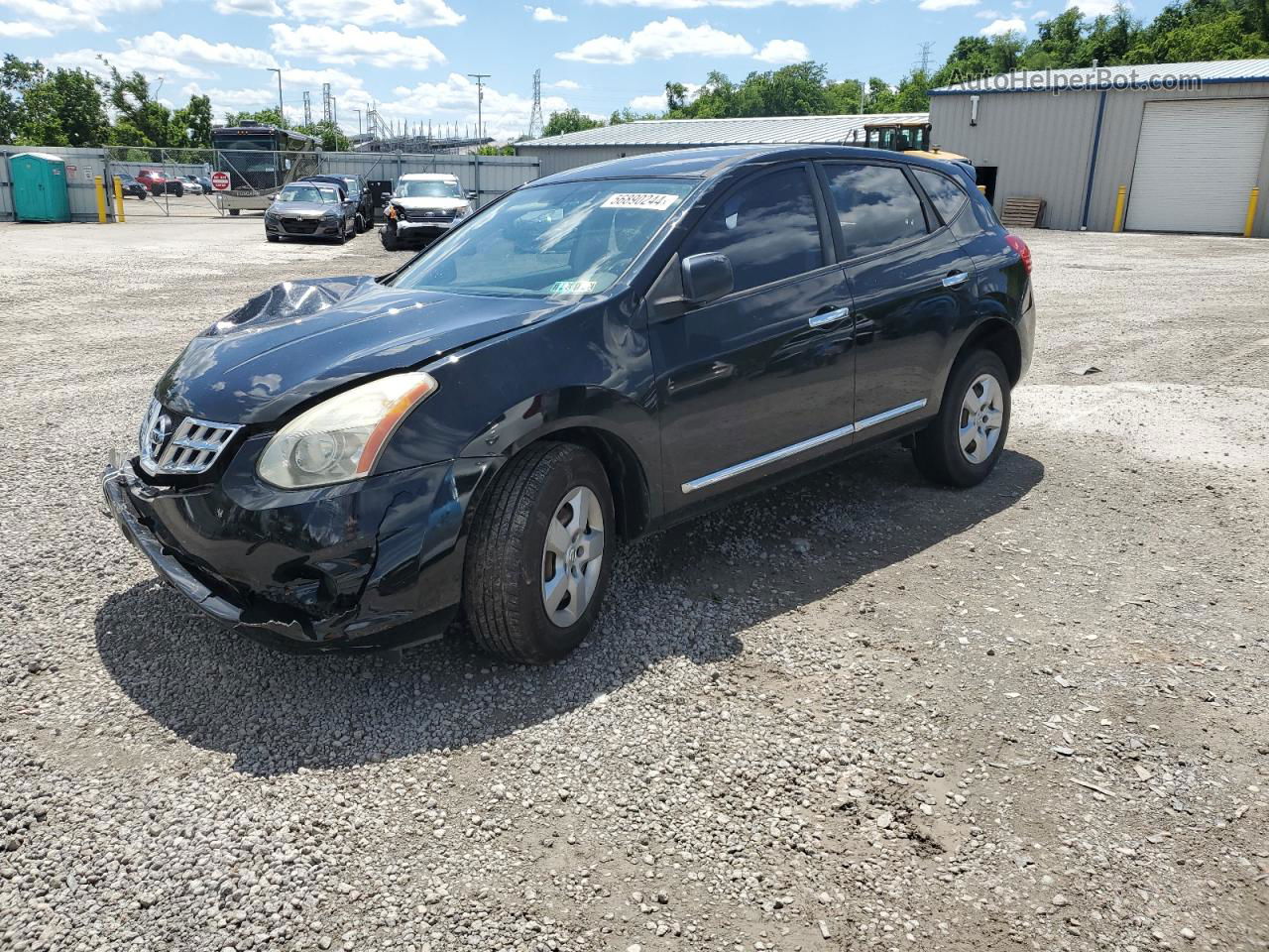 2012 Nissan Rogue S Black vin: JN8AS5MVXCW354437