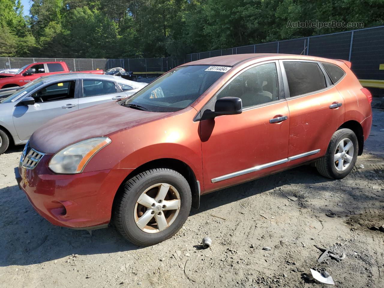 2012 Nissan Rogue S Red vin: JN8AS5MVXCW356706