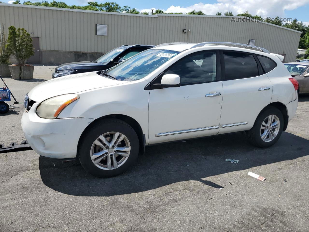 2012 Nissan Rogue S White vin: JN8AS5MVXCW370606