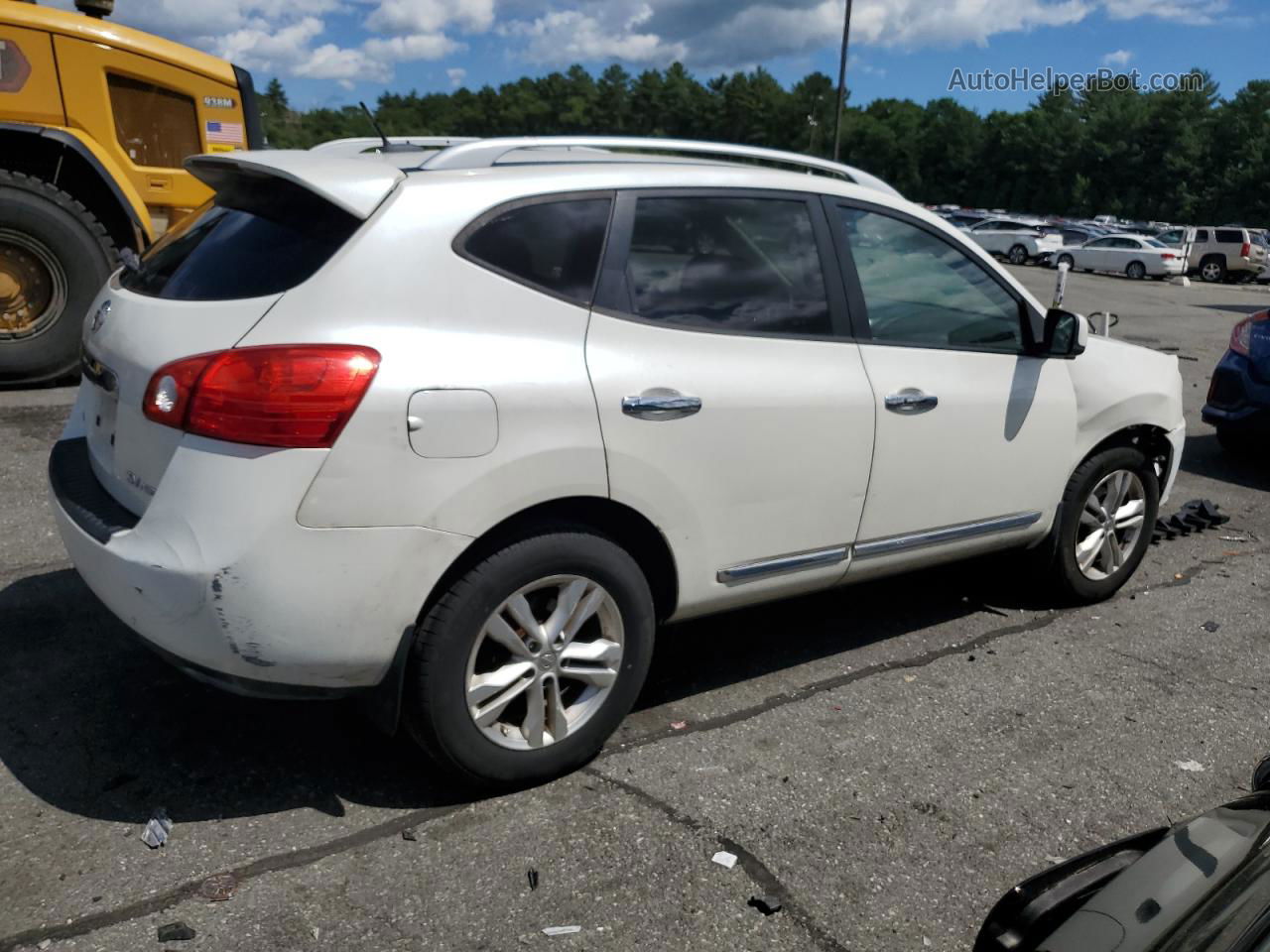 2012 Nissan Rogue S White vin: JN8AS5MVXCW370606