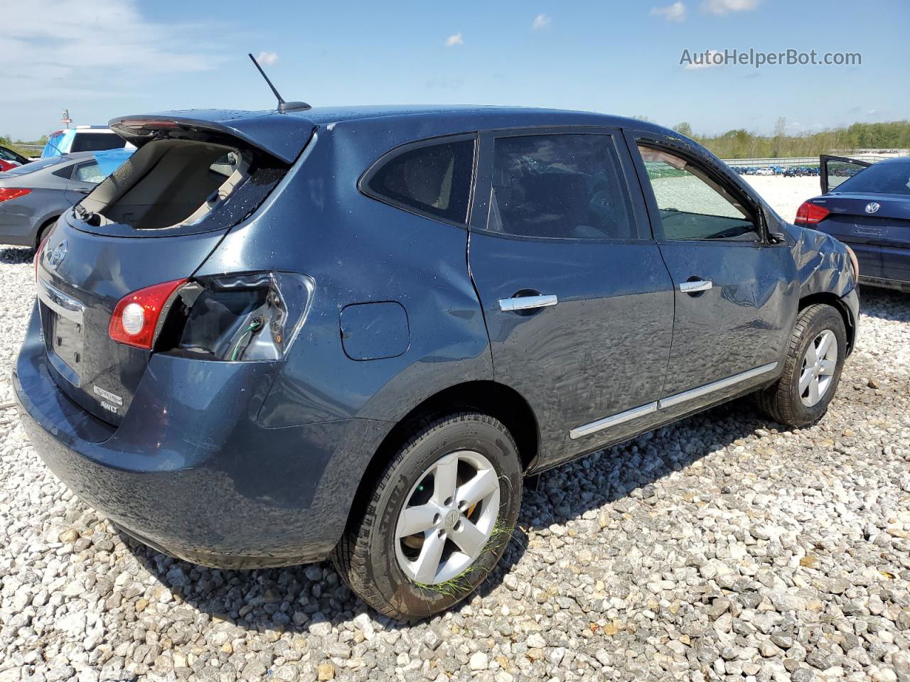 2012 Nissan Rogue S Blue vin: JN8AS5MVXCW382349