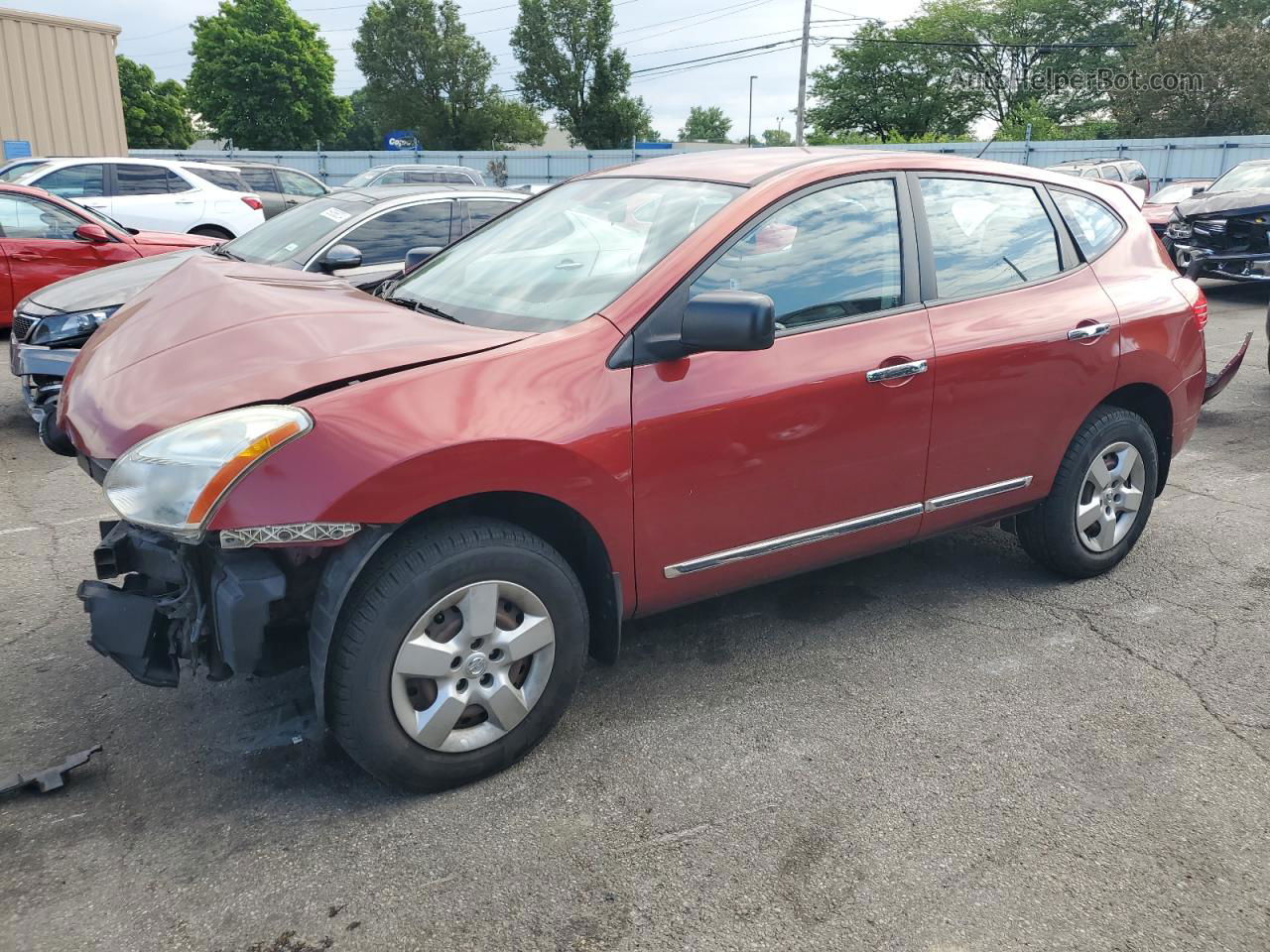 2012 Nissan Rogue S Red vin: JN8AS5MVXCW387986