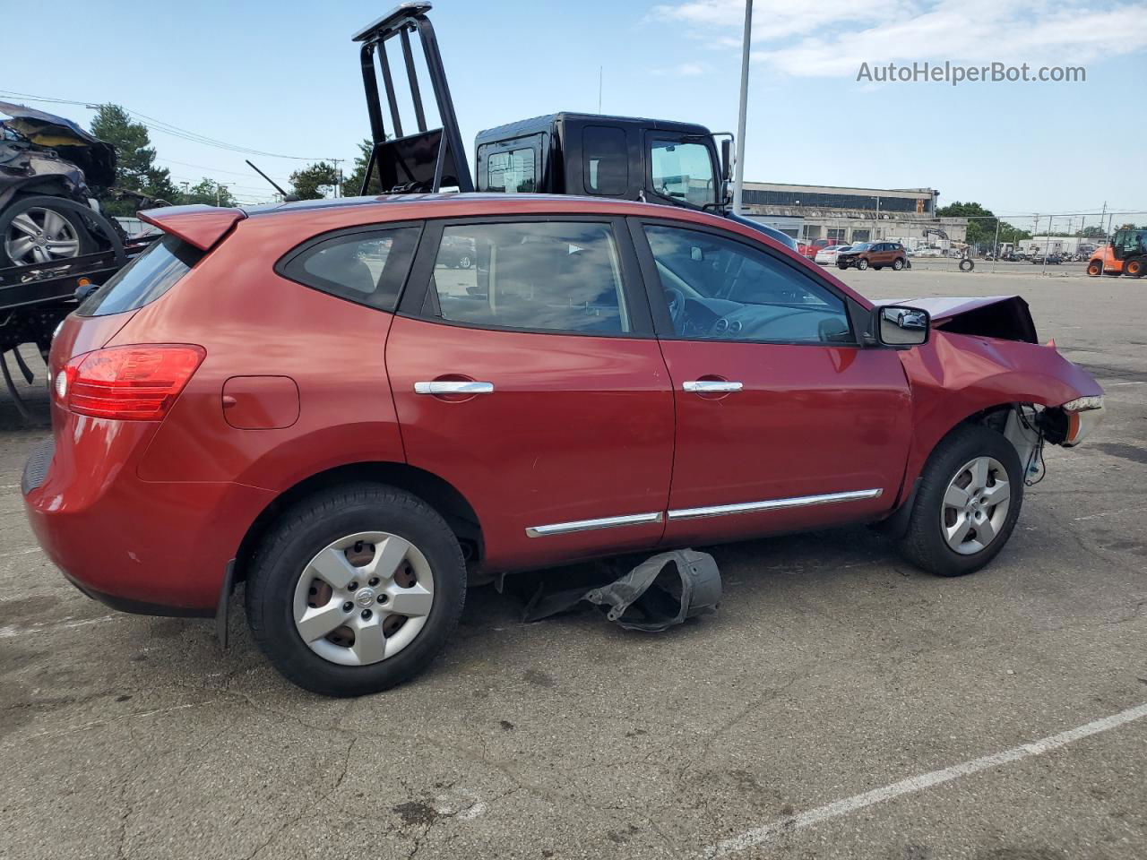 2012 Nissan Rogue S Red vin: JN8AS5MVXCW387986