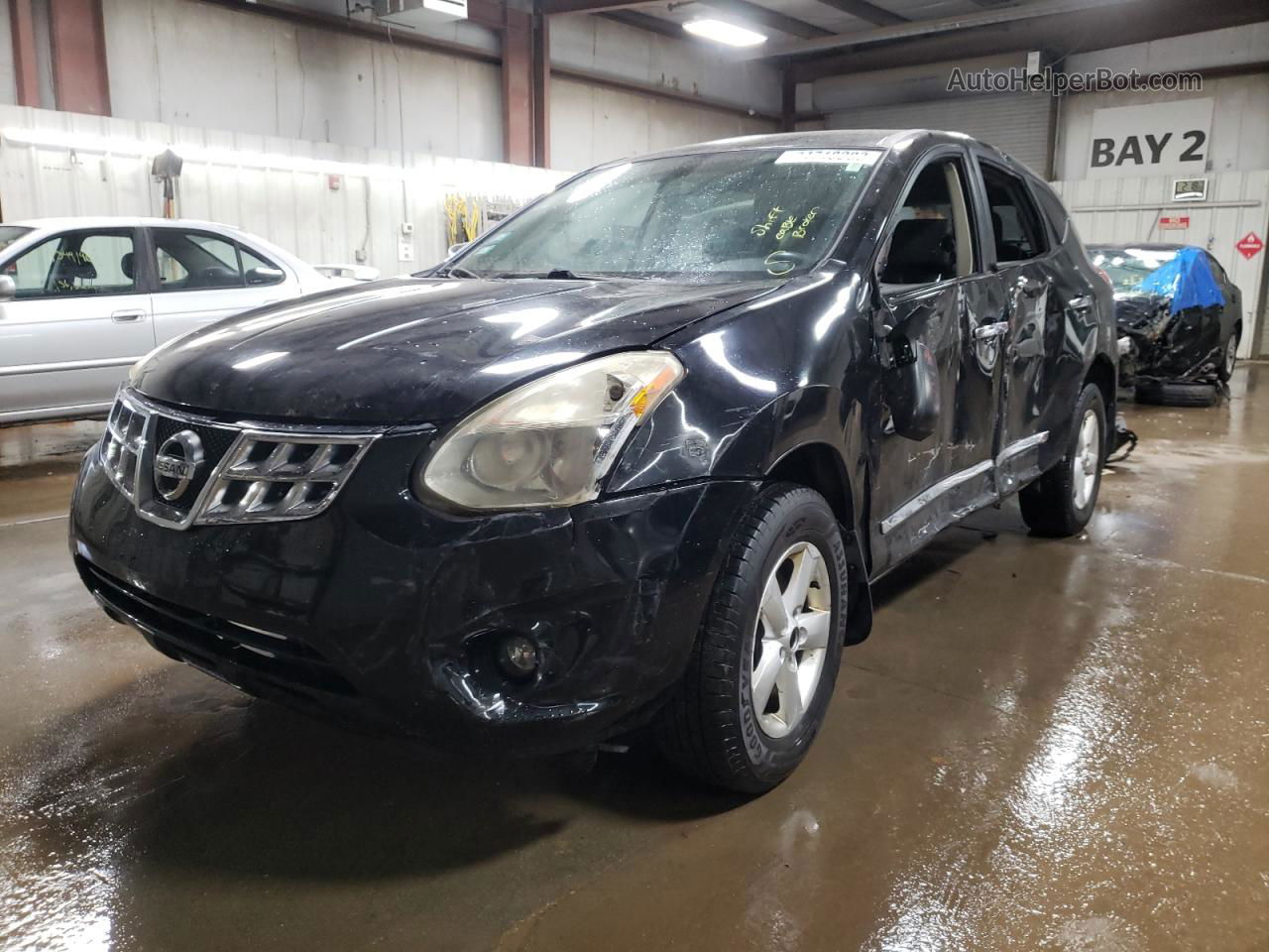 2012 Nissan Rogue S Black vin: JN8AS5MVXCW398826