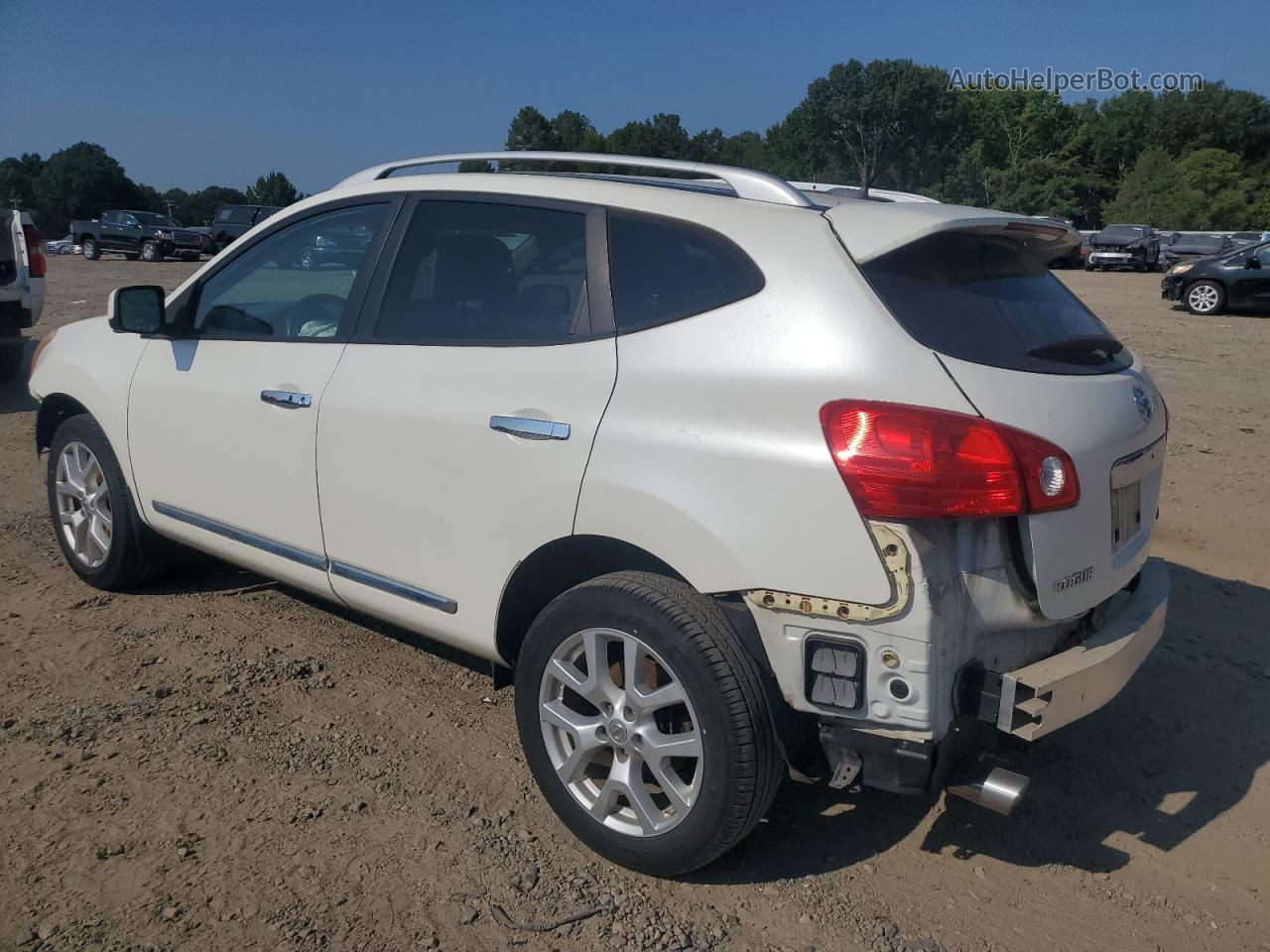 2012 Nissan Rogue S White vin: JN8AS5MVXCW405886