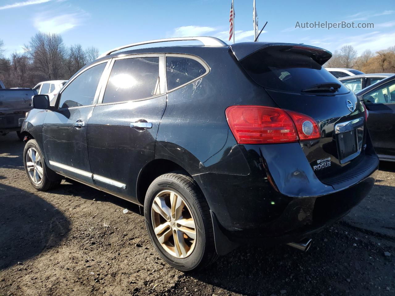 2012 Nissan Rogue S Black vin: JN8AS5MVXCW701166