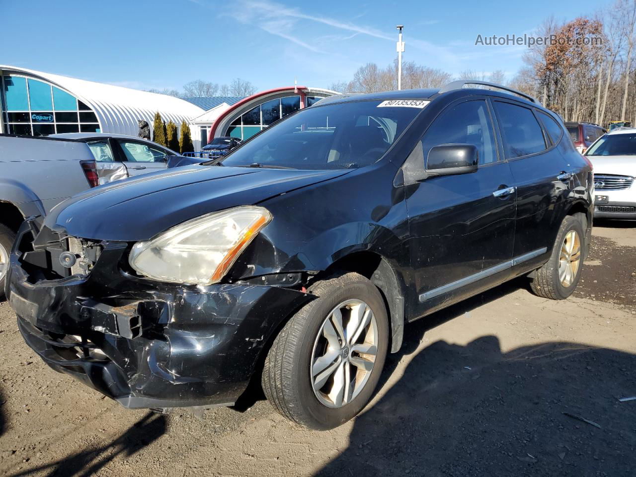 2012 Nissan Rogue S Black vin: JN8AS5MVXCW701166