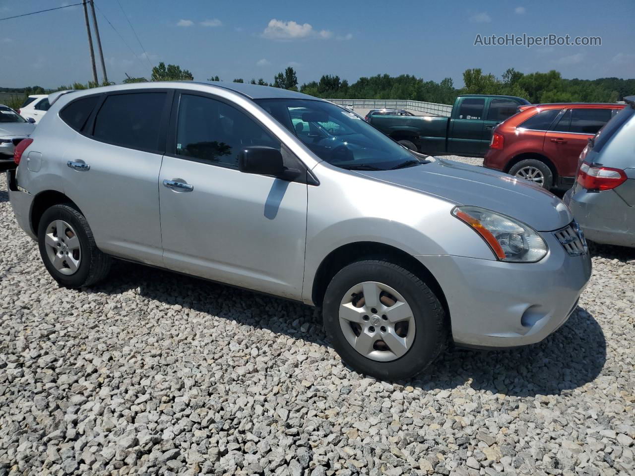 2012 Nissan Rogue S Silver vin: JN8AS5MVXCW713351