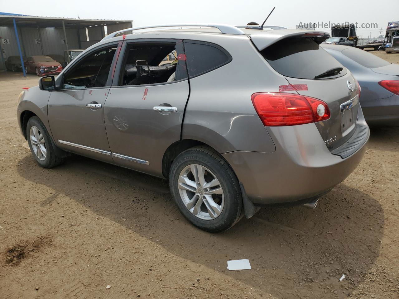 2012 Nissan Rogue S Серый vin: JN8AS5MVXCW718940