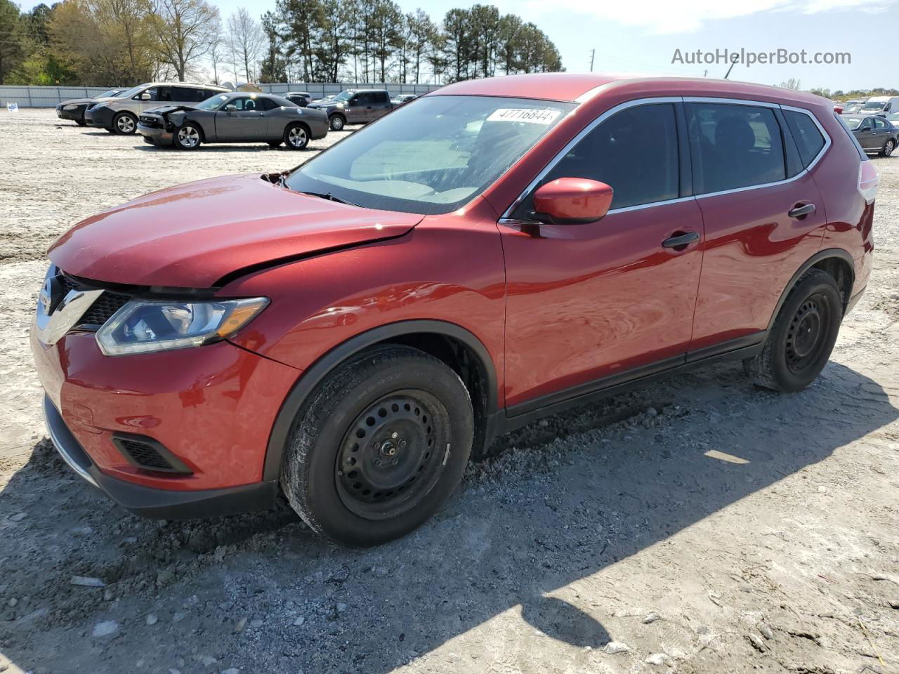 2016 Nissan Rogue S Red vin: JN8AT2MT0GW001771