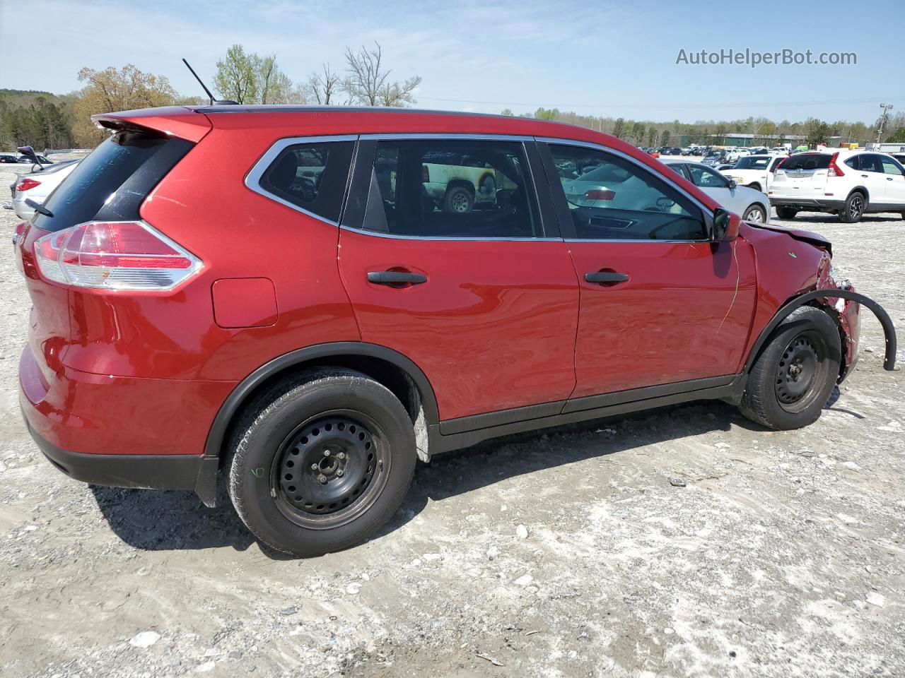 2016 Nissan Rogue S Red vin: JN8AT2MT0GW001771