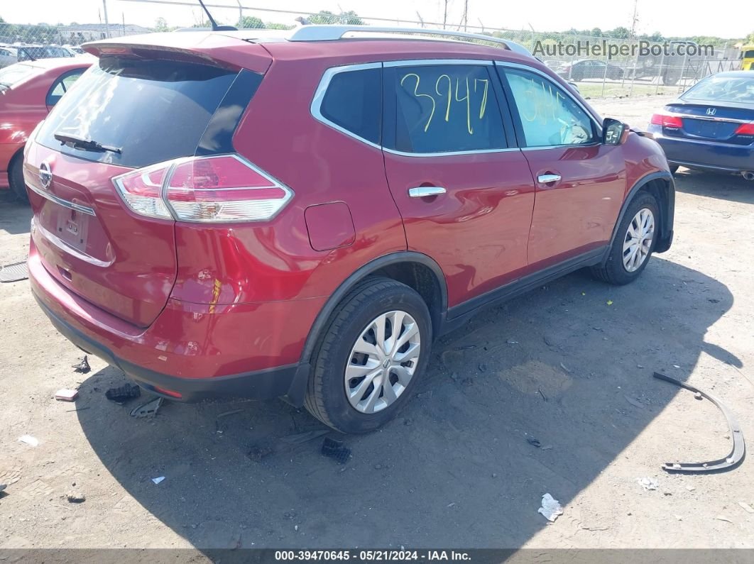 2016 Nissan Rogue S Red vin: JN8AT2MT0GW004766