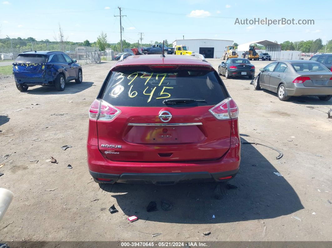 2016 Nissan Rogue S Red vin: JN8AT2MT0GW004766