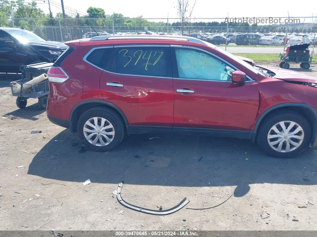 2016 Nissan Rogue S Red vin: JN8AT2MT0GW004766