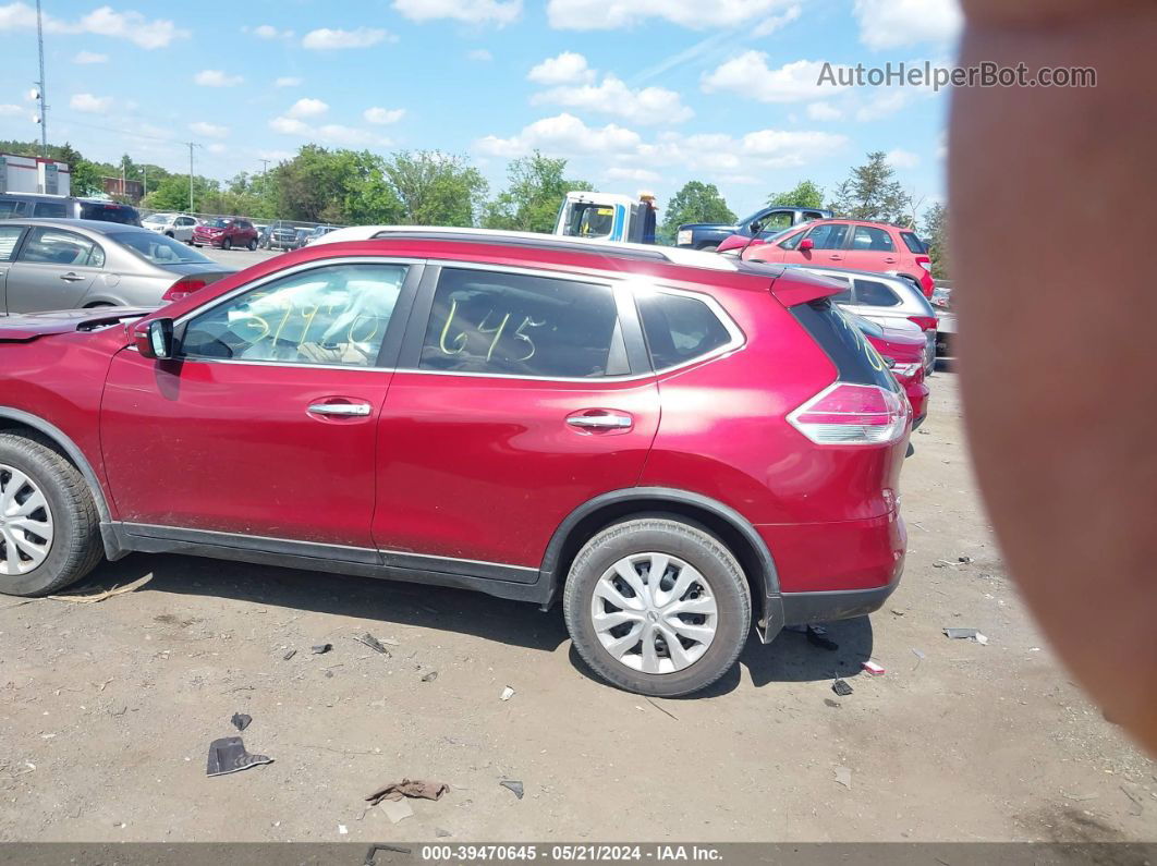 2016 Nissan Rogue S Red vin: JN8AT2MT0GW004766