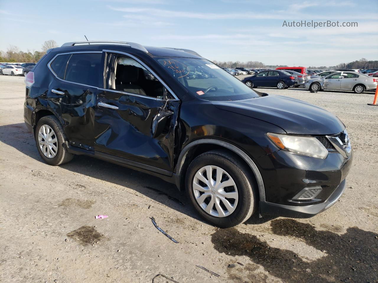 2016 Nissan Rogue S Черный vin: JN8AT2MT2GW009547