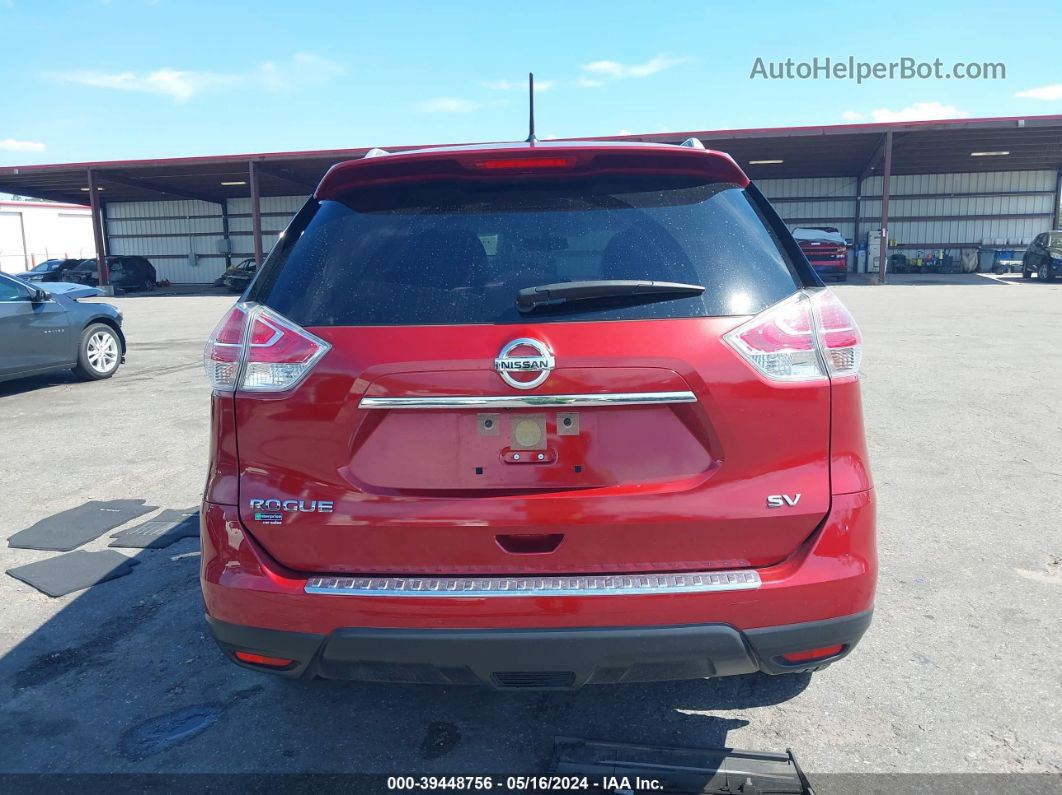 2016 Nissan Rogue Sv Красный vin: JN8AT2MT2GW024078