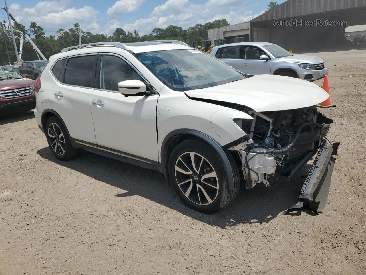 2018 Nissan Rogue S White vin: JN8AT2MT2JW486213