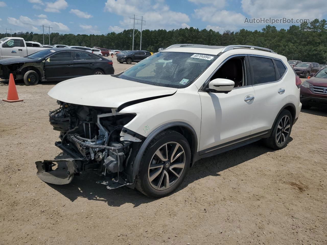 2018 Nissan Rogue S Белый vin: JN8AT2MT2JW486213