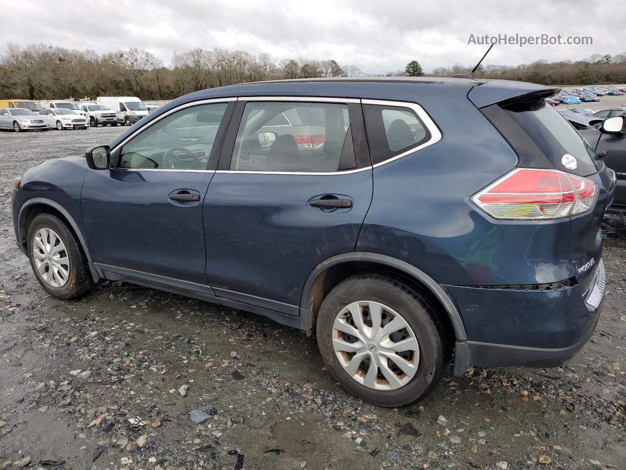 2016 Nissan Rogue S Синий vin: JN8AT2MT3GW012800