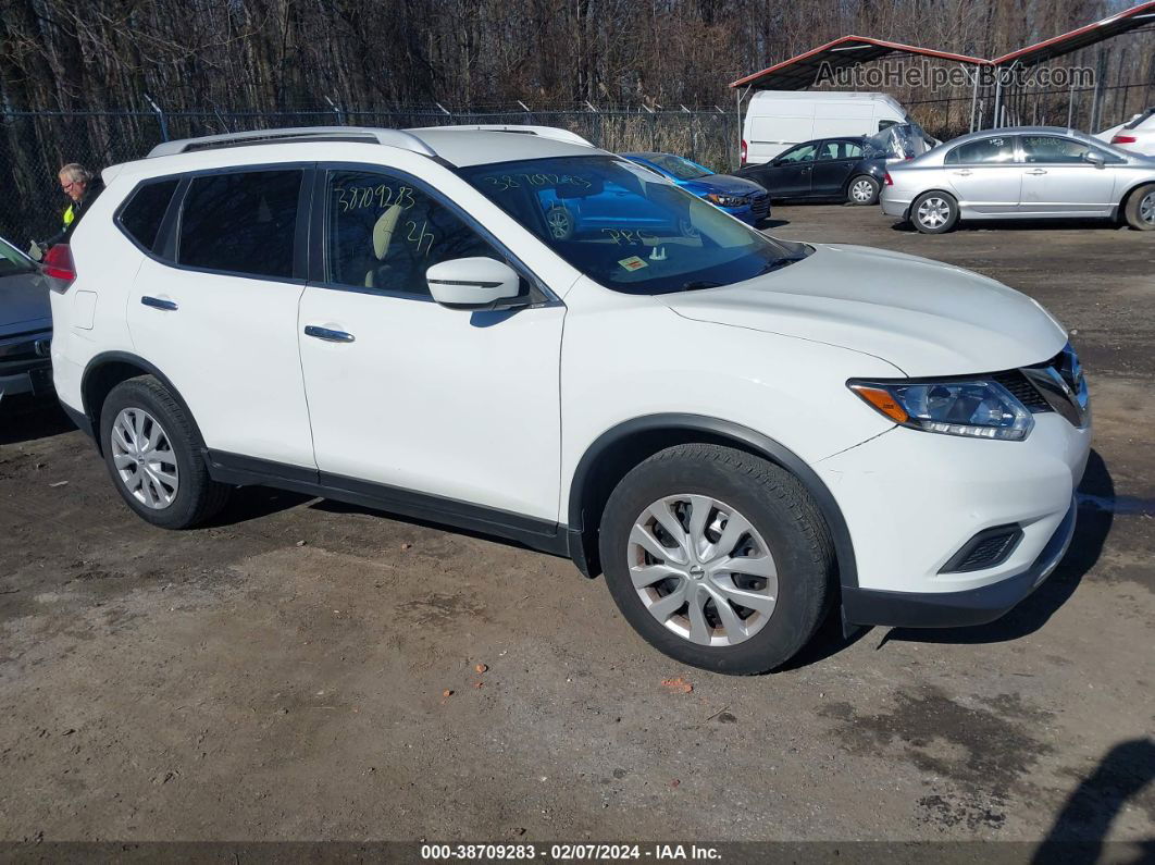 2016 Nissan Rogue S White vin: JN8AT2MT4GW029315