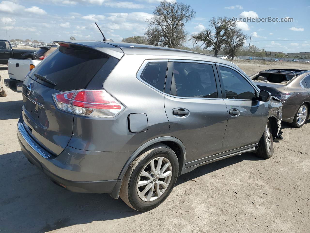 2016 Nissan Rogue S Серый vin: JN8AT2MT5GW023247