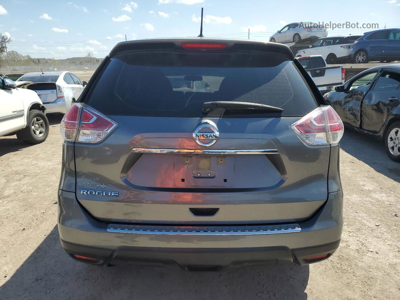 2016 Nissan Rogue S Серый vin: JN8AT2MT5GW023247