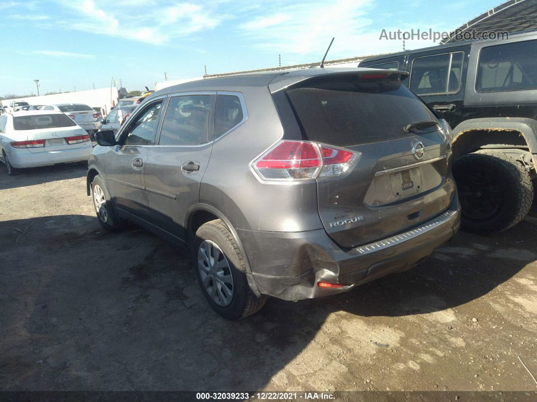 2016 Nissan Rogue S Серый vin: JN8AT2MT6GW020194