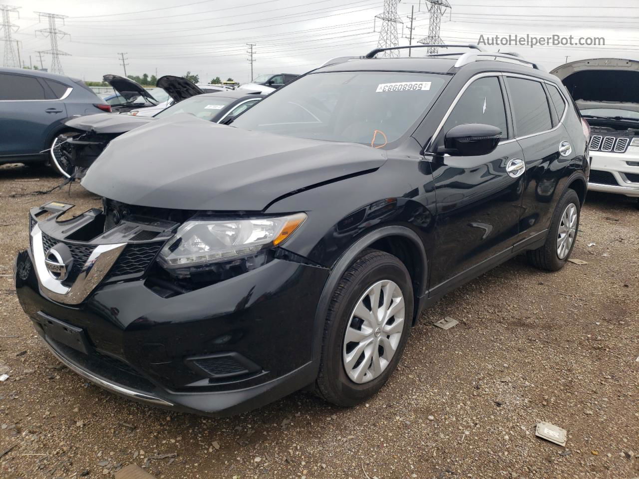 2016 Nissan Rogue S Black vin: JN8AT2MT7GW004408