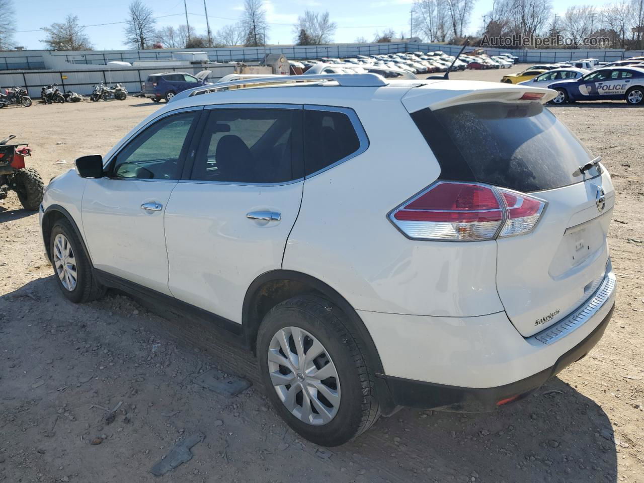 2016 Nissan Rogue S White vin: JN8AT2MT9GW006077