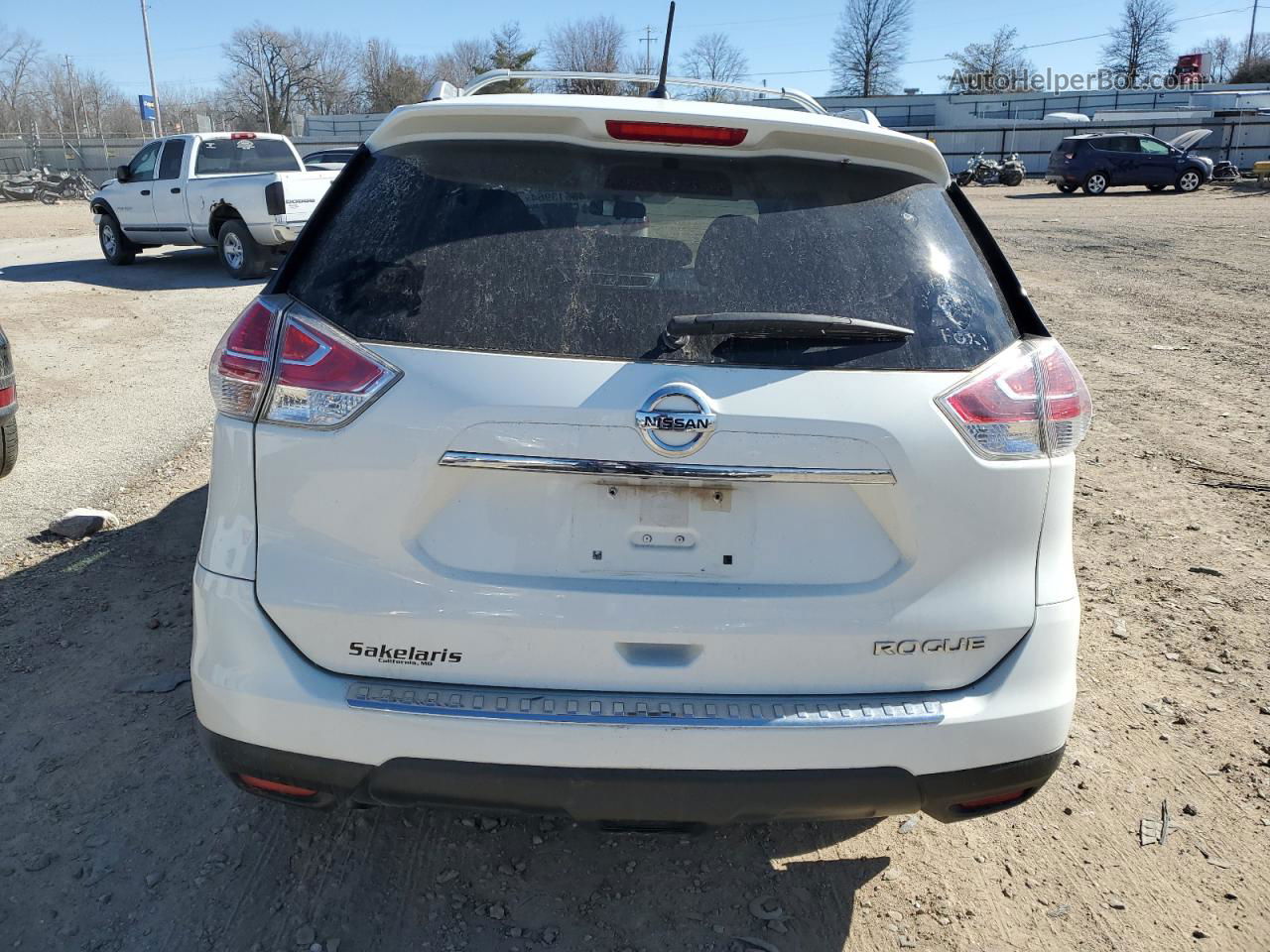 2016 Nissan Rogue S White vin: JN8AT2MT9GW006077