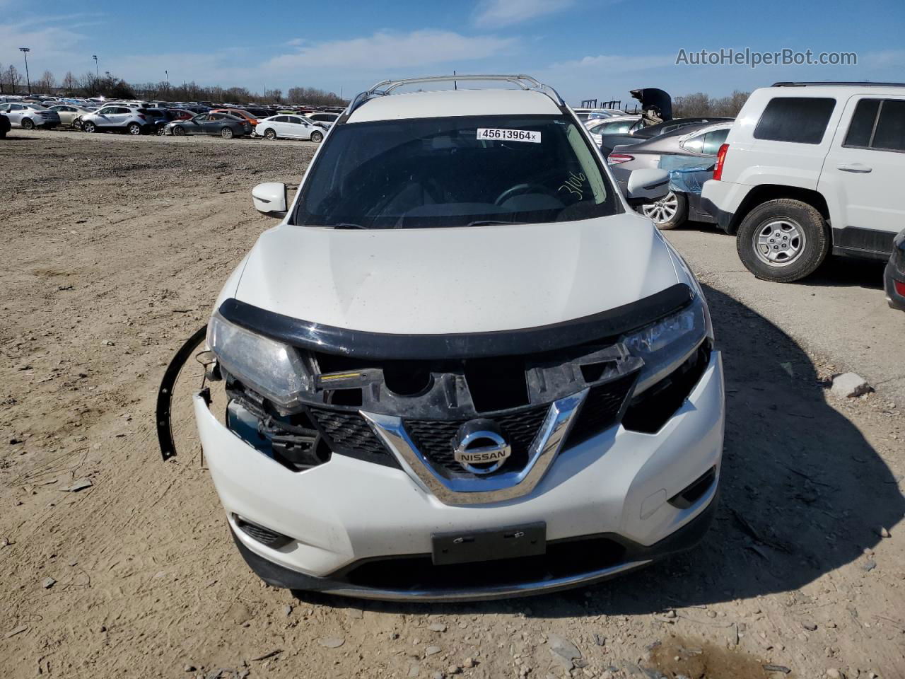 2016 Nissan Rogue S White vin: JN8AT2MT9GW006077