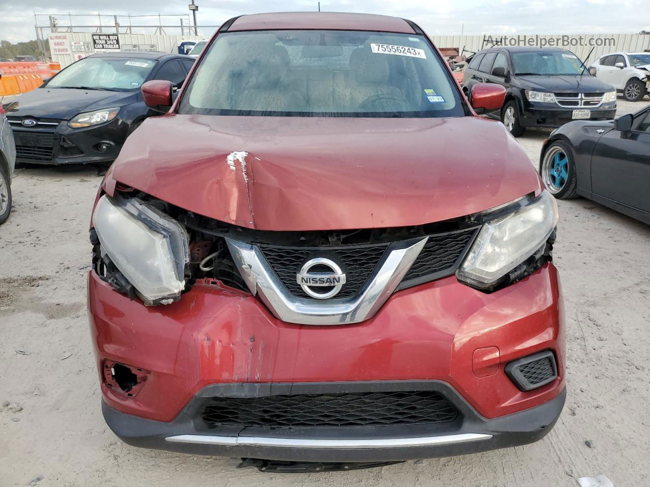 2016 Nissan Rogue S Red vin: JN8AT2MTXGW002281