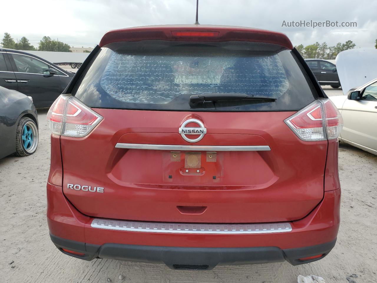 2016 Nissan Rogue S Red vin: JN8AT2MTXGW002281