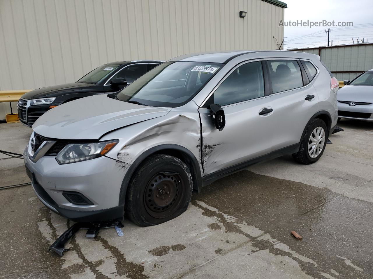 2016 Nissan Rogue S Silver vin: JN8AT2MTXGW011126