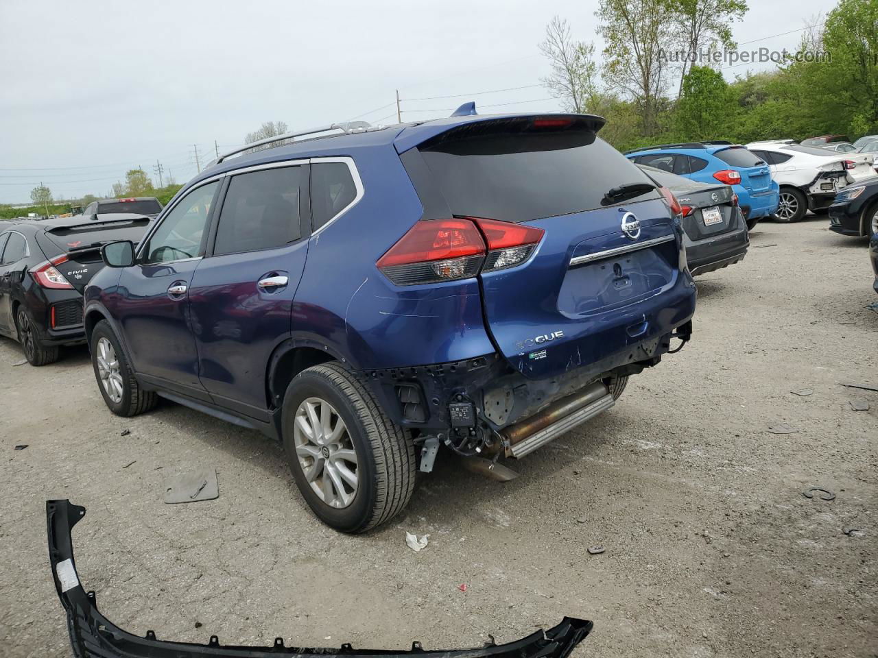 2018 Nissan Rogue S Blue vin: JN8AT2MTXJW450981