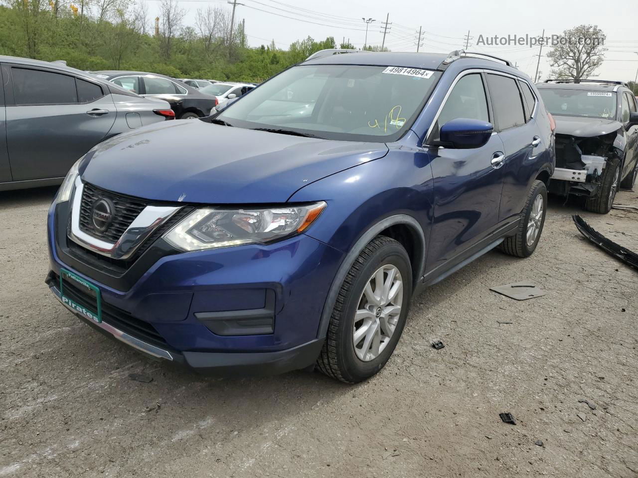 2018 Nissan Rogue S Blue vin: JN8AT2MTXJW450981