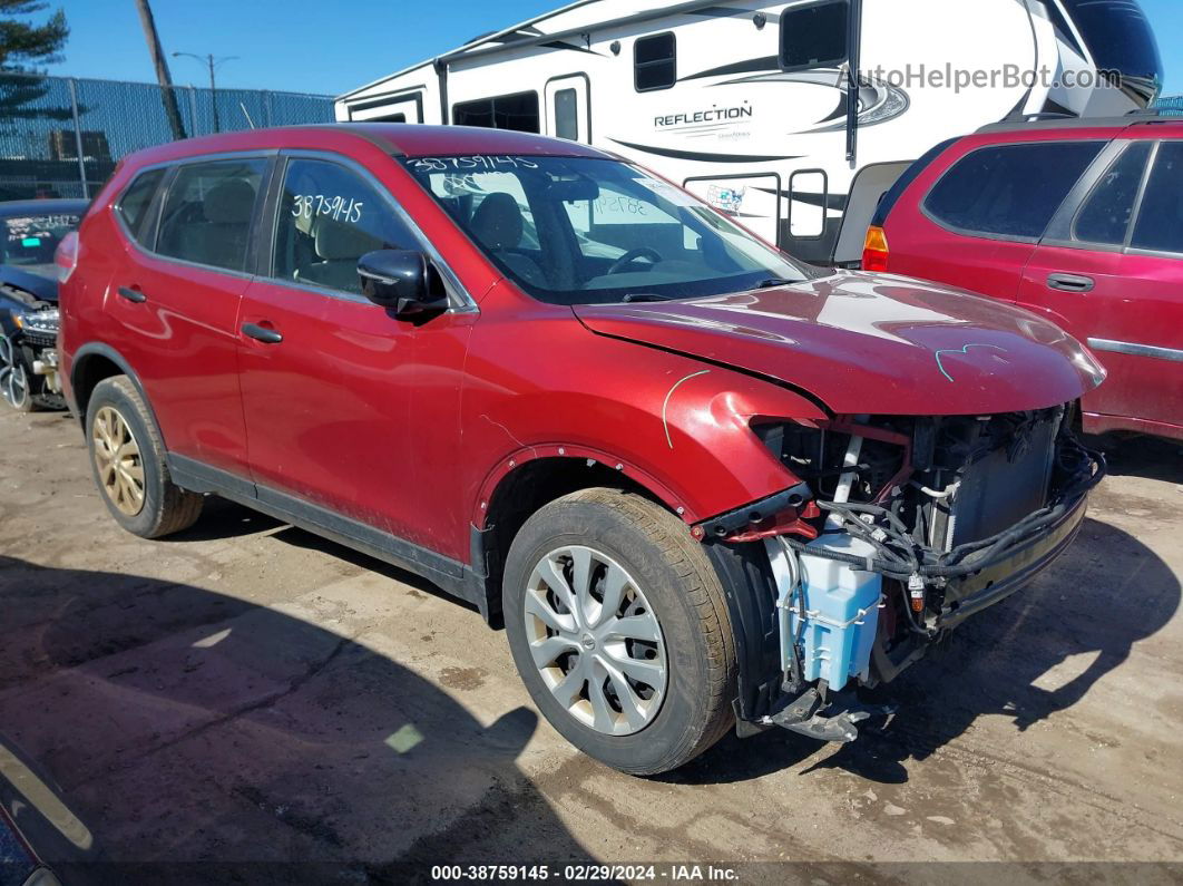 2016 Nissan Rogue S Red vin: JN8AT2MV1GW145413