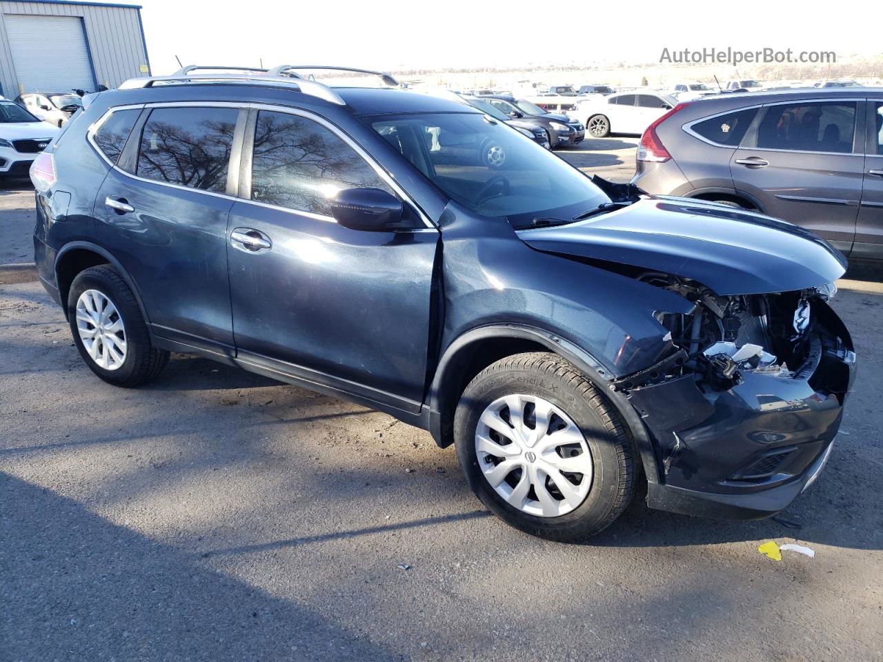 2016 Nissan Rogue S Синий vin: JN8AT2MV4GW152999